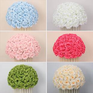 新款仿真花球路引花礼堂舞台场背装饰饰商景装VER饰婚礼堂布置装