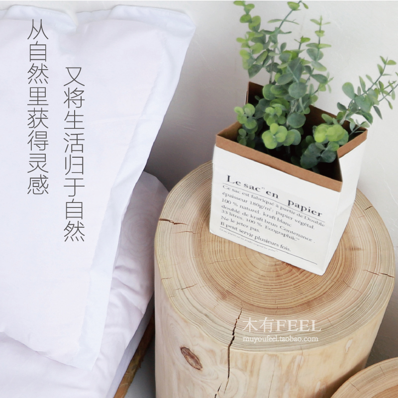 木墩 木桩树桩圆凳原木树墩底座B服装店坐凳根雕木头凳子茶几实木