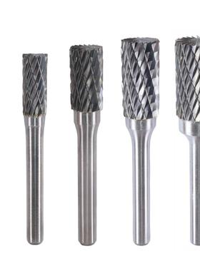 硬质合金滚旋转锉圆柱头5pcs套双装纹6/8/10/1钨钢打磨刀金属雕刻