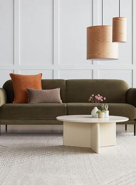 北欧小户型板丝设民宿绒布沙发计师直排简约现代79275样间意式三