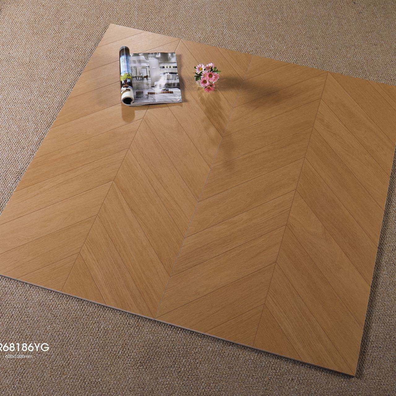 木微哑质感鱼骨木砖微哑质感6100X200法式风装修卧室客厅防滑纹仿