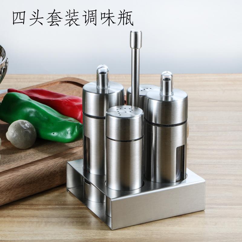 房源头工厂厨不锈钢3件套料装固体液体调JR-7116料油瓶瓶醋瓶油盐