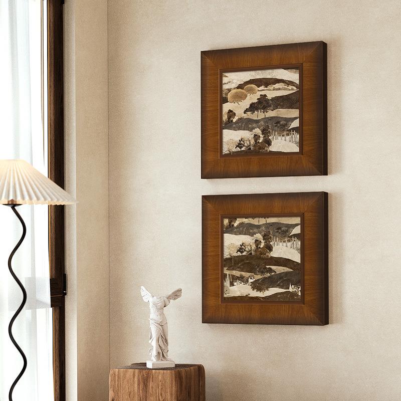 式中古厅玄al202509关装饰画高客级感小众复古风挂画老钱风书房走