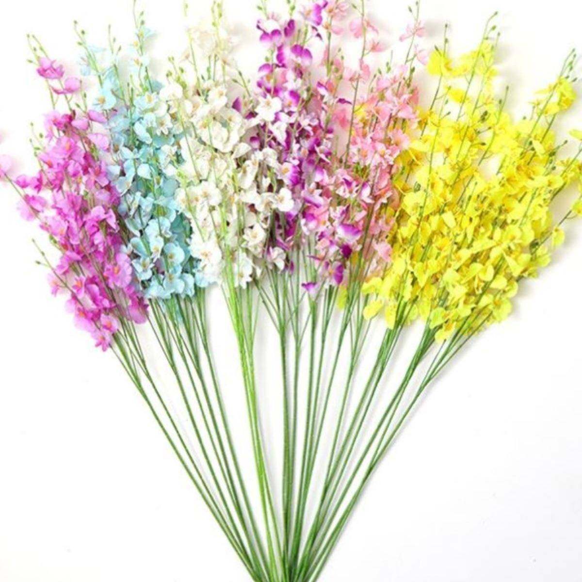 黄色5叉跳舞兰造人束假文心兰客花厅婚庆装花饰绢花蝴F968JTSM蝶,鲜花速递/花卉仿真/绿植园艺,仿真绿植,淘宝优惠券,粉丝福利购,淘宝优惠卷