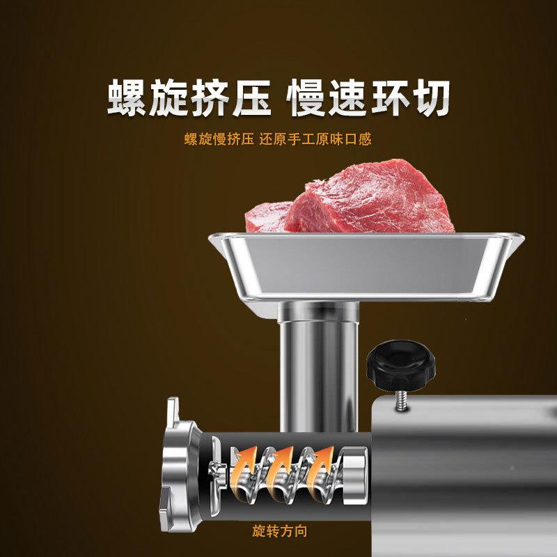 台式多商功能绞肉机肉切片切丝打碎碎肉菜馅机餐饮食堂用鲜LCW绞