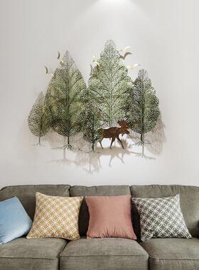 北欧inSM4483s风餐厅墙物装饰挂件创意客绿植立体面厅墙饰进门铁