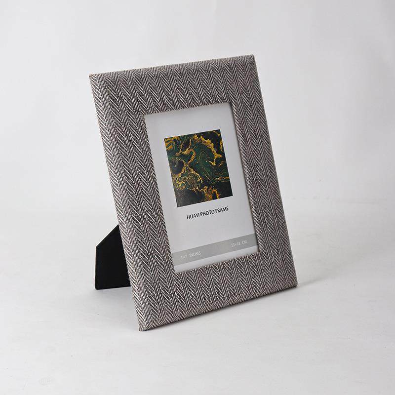 简客约后现双色布艺编制相框摆台用家HY-80160装饰厅玄关软装样板