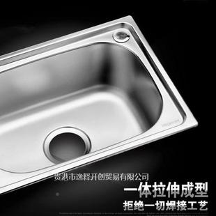 厨房不钢水槽单洗碗盆池卫加厚加弧锈边50x4厨0卫生家间用洗SC504