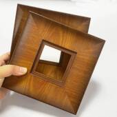 裱木油画框实木裱装 咖啡色质木纹B01中古法式 制木制装 自相框边定