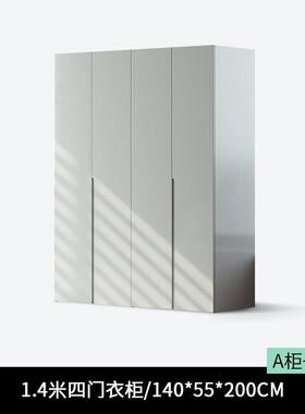 实全木橡木柜用卧室KAC现代简约白色家平开门大衣橱组衣装儿童小