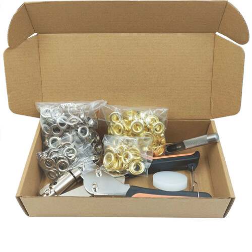 200套装10mm气孔扣汽眼MVS工圈手鞋金属鸡眼扣手气眼扣安装具压钳