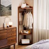 转角衣简架落地卧室晚上放衣服神器家用易置物架帽户拐角见详情入