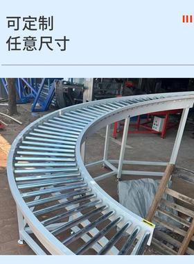 有动力滚筒线90度筒输送线动流水线180度滚转弯输机无AXL力辊筒送