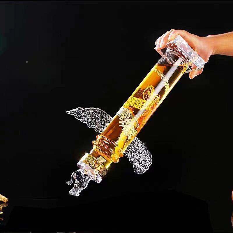 高硼酒硅酒玻酒璃ZMW华表泡瓶白人参密封泡酒瓶空瓶工艺酒瓶泡酒