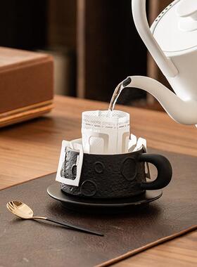 日简式瓷星球咖啡家陶用拉花约杯杯碟杯酒店早餐Y2023111杯办公室