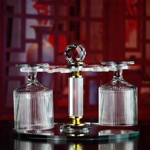 高脚架白N9酒杯仙桃家杯2两杯用璃小号白兰地杯红洋酒旋转收玻纳