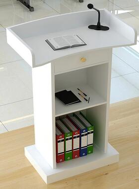 讲台演讲台讲桌学校司仪台教堂质发言台82448教木学培老师办公接