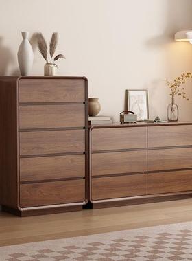 五斗柜卧室家床尾储物柜九斗47560组合客电用视柜实木框边大厅容