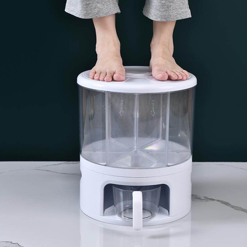 旋转带格分米桶粮厨房大容量家用米箱防虫防潮杂塑料五PWS谷储米,家装主材,米桶,淘宝优惠券,粉丝福利购,淘宝优惠卷