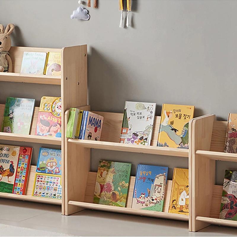 实木架简易架书书架架多层收纳面书柜办公室桌文件收纳整理家用置