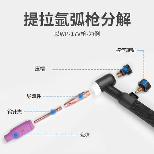 德P-17/WP-1718/26水冷氩弧焊枪TIG-315利40W0氩弧安焊机焊枪头焊