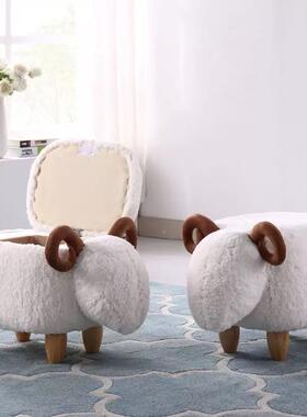 创OVZ意小羊换鞋凳沙发凳纳穿鞋凳脚用储物凳试家鞋凳凳矮凳收小