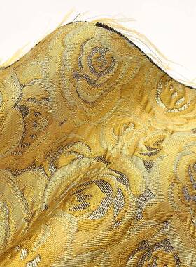 多色玫瑰织金泽HRN光立体浮雕提面料服礼古装花手工diy布料