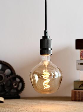 复古创意螺旋灯丝金色灰色灯泡E27螺口室内装饰可调光LED软灯条灯