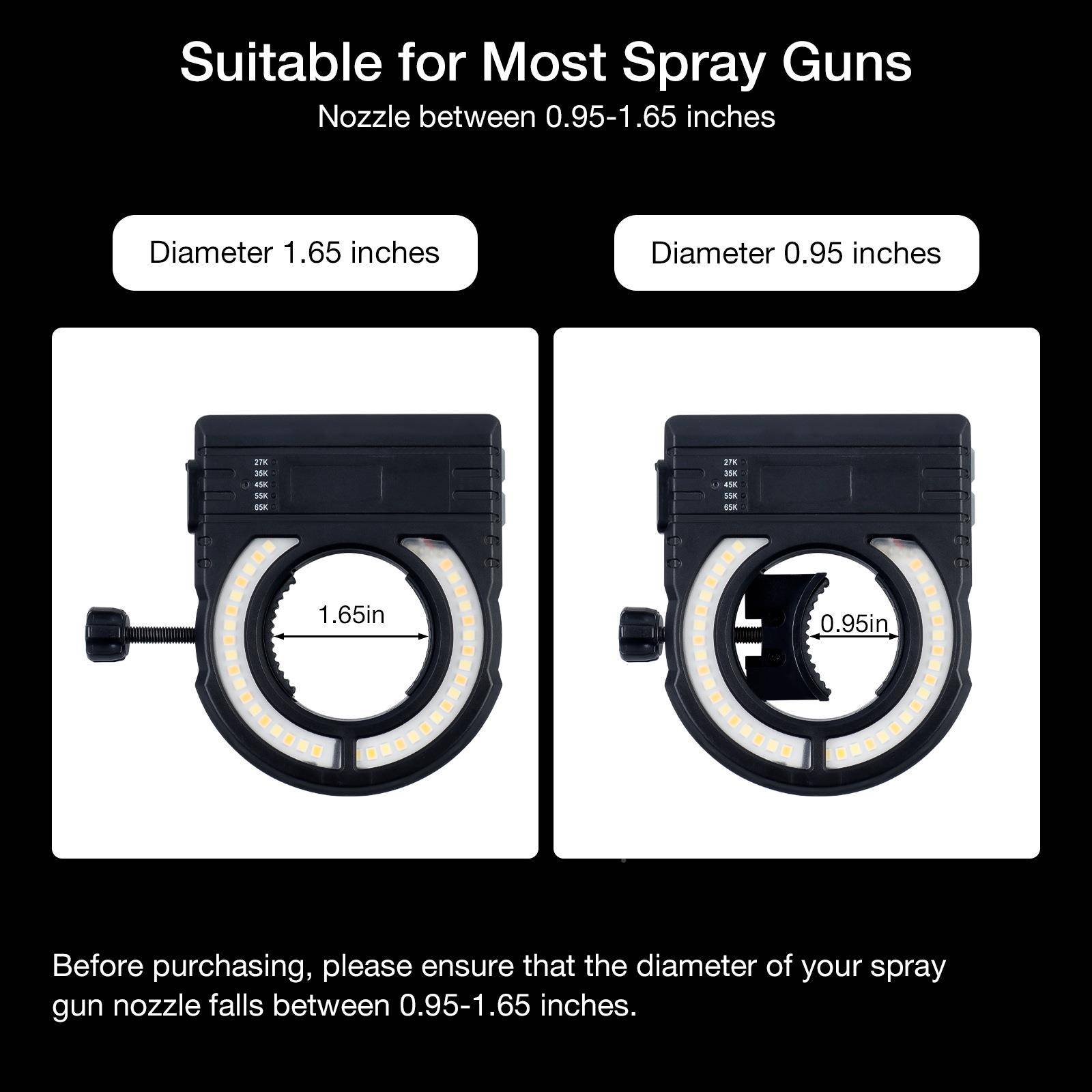 汽车钣金喷温涂照明工具喷漆光枪照明GOV灯用可调油漆枪补灯