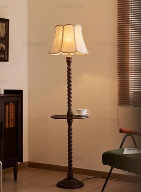 法式复古客落灯置物一33651体沙发边木实简厅约卧室地床头氛围灯c