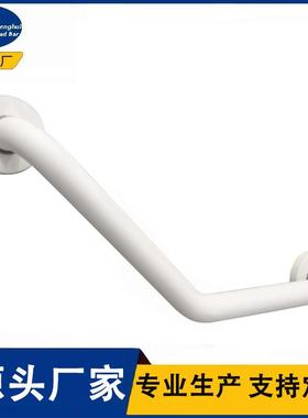 老人浴室浴人缸拉手浴弯不锈钢三扶手老13室SH-68025度白色喷粉防