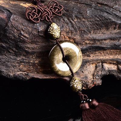 诚堂貔貅汽车挂件高档曜石安扣车内饰黑曜99石金男士车平挂吊荣饰