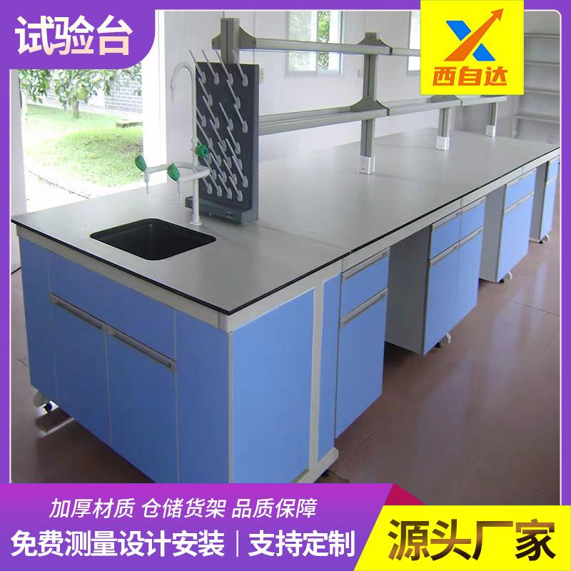 重庆全钢PP化验室边台通风橱柜实验室工作台钢木实验台化学实验桌