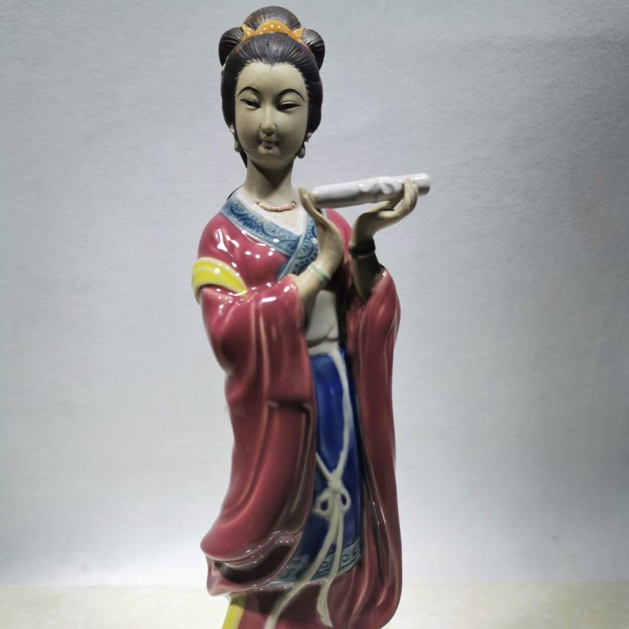 厂家直销御花园仕女美女人物装饰创意摆件石湾陶瓷工艺品厂家直销