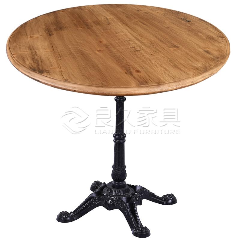 胡桃里音乐餐吧实木圆桌咖啡厅奶茶店餐桌休闲餐厅时尚饮品餐桌子