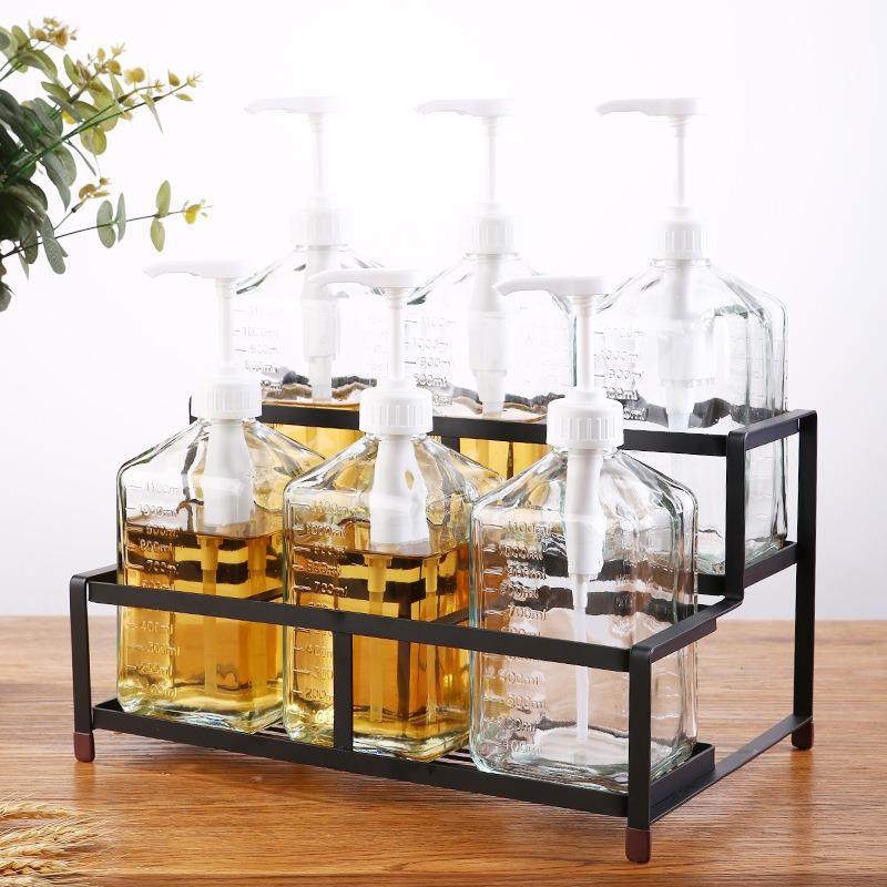 黑色糖定压瓶59437863架压果糖架按头瓶双层奶茶店专用果酱浆固架,收纳整理,书桌收纳置物架,淘宝优惠券,粉丝福利购,淘宝优惠卷