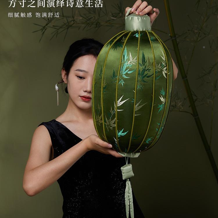 创意氛围ali-8027感灯笼高端抱枕客厅饰异挂件中国风件手摆枕形圆