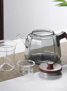 玻璃OBX茶壶高硅大玻璃耐高温新款围炉茶蒸煮煮一体容量电陶硼炉
