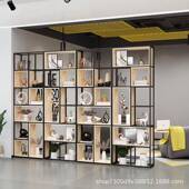 铁艺书架落地隔断置风物架公LRW室木屏书柜展示架餐办客厅收纳实