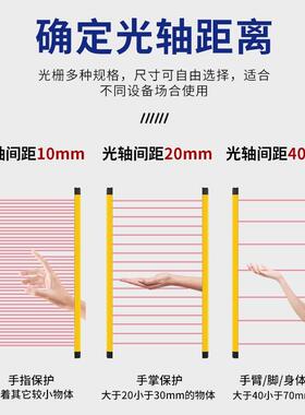 工业类安光栅全光感幕传器冲床AXZ液机保护器红外线对射感应压器