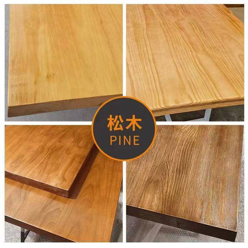 纯实木加厚木板吧台板WYX松面台办公桌大木板写字台板桌面飘隔板