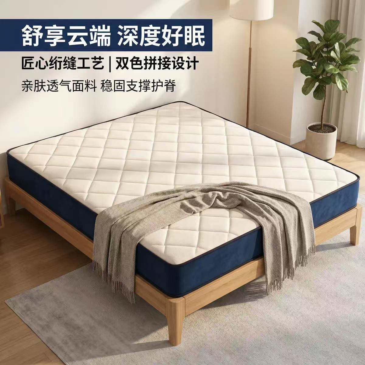 床垫独立弹簧静音舒适0胶环保护脊家用20厘米厚我卧室专用透气