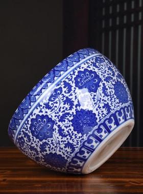 花大号兰花盆简约家绿萝盆盆阳台养JID碗睡莲荷用花盆院陶瓷种庭