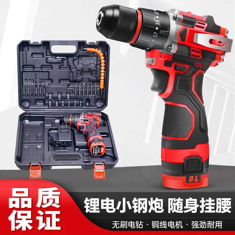 剑龙家用锂电钻工具套装五金电工木工专用维修多功能无刷小钢炮