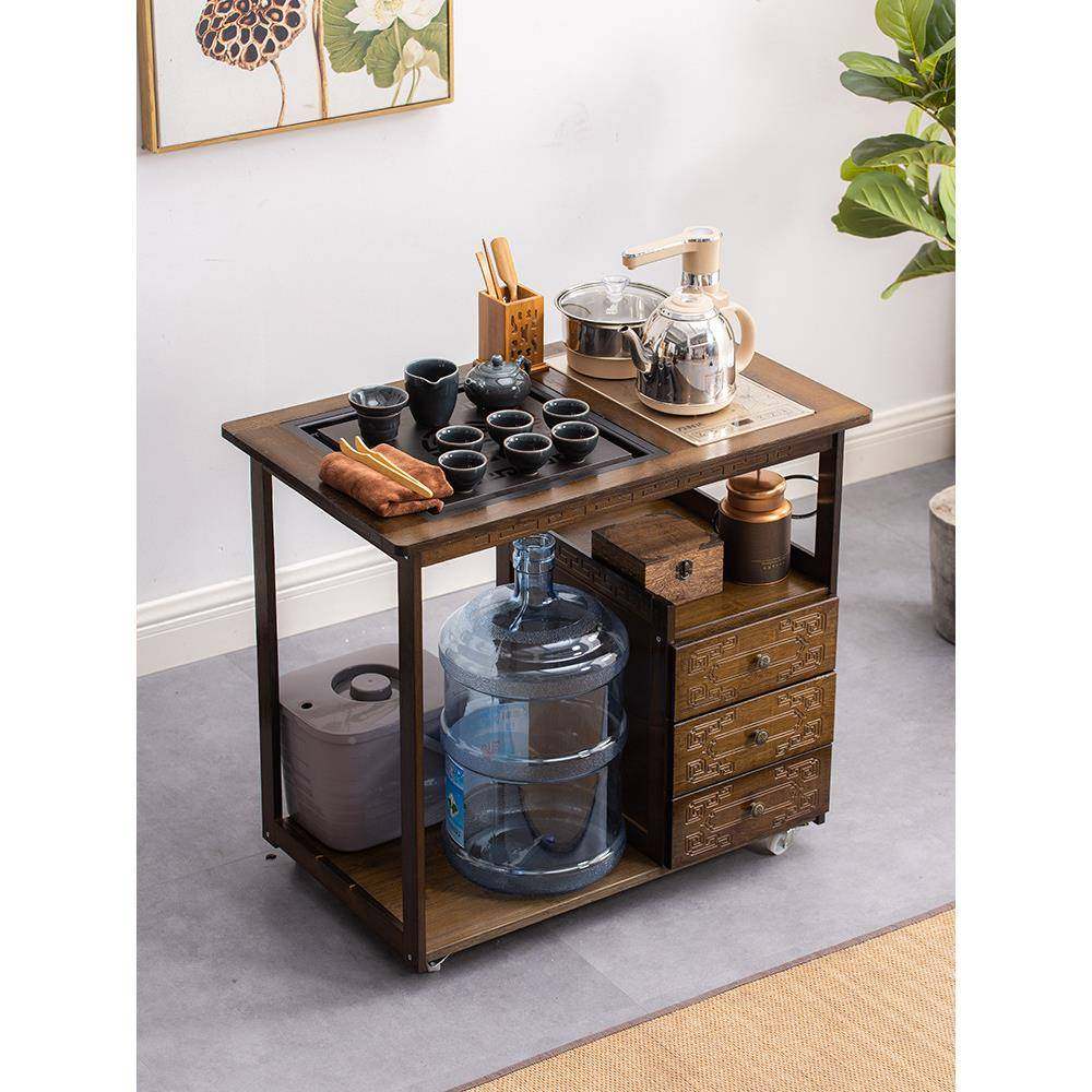 移动茶台小茶车用茶几桌现代简约ZJCC客夫厅家功套茶几茶具装烧水