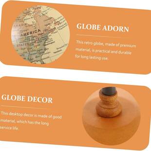 地球仪摆办公件室号中小号英文复古欧式 家居127桌摆上件14CM 风格