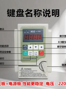 爱德利款变频器220V单相0.75KW爱得A2-1072GAA1.5KW.S2KW变利频器