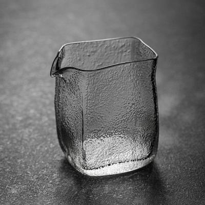 式锤纹日CEG璃公玻道杯加厚四方匀杯手工耐茶热海功夫茶具泡茶分