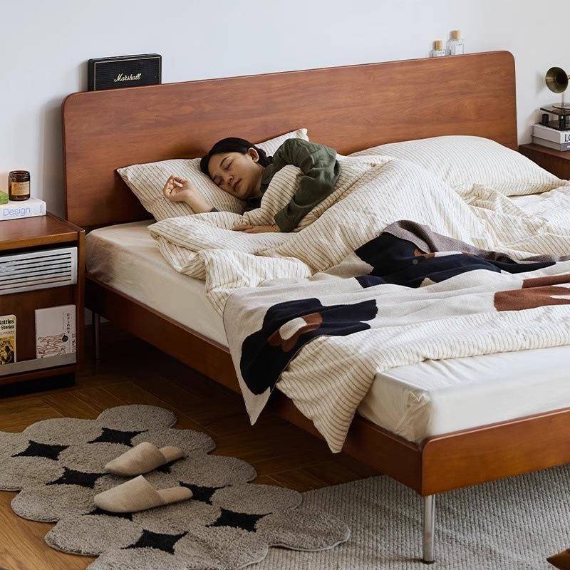 古中风实木床床全木实木1米5单人111221米8双人复古小户型黄杨塌