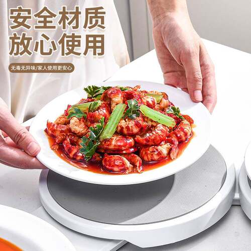 家用餐桌聚会转盘长方形圆盘707形动旋转餐多功转能桌手面旋火锅